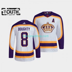 Dětské Hokejový Dres Los Angeles Kings Drew Doughty 8 Adidas 2022 Reverse Retro Bílý Authentic